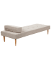 Beliani Chaiselongue NIORT in Beige/Braun - (W) 74 x (H) 40 x (L) 200 cm