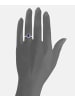 Diamant L'éternel Cluster-Ring aus 375 Weißgold mit Diamant mit Saphir