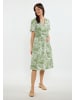 Usha Damen Kleid in Grün Wollweiss