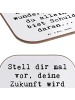 Mr. & Mrs. Panda Untersetzer Spruch Mutig zu sich selbst stehen ... in Weiß