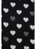 Faera Weicher Schal Herzdesign Kurze Fransenkanten in Schwarz