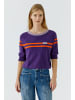 Oui Pullover in dk violett orange