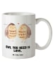 Mr. & Mrs. Panda Große Tasse Eulen Liebe mit Spruch in Weiß