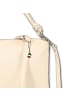 Florence Florence Schultertasche Leder beige ca. 37cm