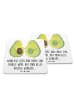 Mr. & Mrs. Panda Untersetzer Avocado Pärchen mit Spruch in Weiß