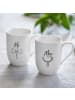 Villeroy & Boch 2er Set Kaffeebecher Mr and Mrs Statement in 280 ml in weiß
