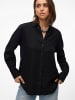 Vero Moda Hemd Basic Rundhals Bluse in Schwarz