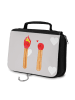 Mr. & Mrs. Panda Waschtasche Streichhölzer ohne Spruch in Grau Pastell