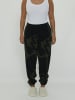 MAZINE Sweatpants Loop Printed Fleece Pants in black/printed