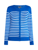 DreiMaster Damen Strickjacke in Königsblau Weiss