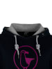 SCHIETWETTER Hoodie "Möwe Lotte" in navy/neonpink