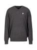 19V69 Italia by Versace V-Ausschnitt-Pullover Rocco in grau