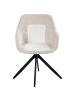 Beliani 2er-Set Esszimmerstuhl LIKELY in Beige/Schwarz/Weiß