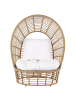 Beliani 3-tlg Sessel LIDO in Naturfarben/Beige/Weiß