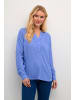 Kaffe Langarm-Bluse KAjoyce Regular fit in Ultramarine / Chalk Dot