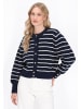 DreiMaster Maritim Cardigan in navy offwhite