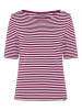 Zero  Ringelshirt mit U-Boot Ausschnitt in Pink/Cream