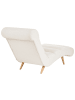 Beliani 2-tlg Chaiselongue RIVES in Weiß/Braun