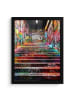 MuchoWow Poster mit Leiste Bunte Treppe  (BxH)