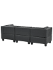 Beliani 4-tlg 3-Sitzer Sofa UNSTAD in Schwarz