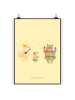 Mr. & Mrs. Panda Poster Waldtiere Aloha ohne Spruch in Gelb Pastell