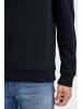 BLEND Sweatshirt Cooler Rundhalspullover mit Badge in schwarz