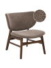 Beliani Sessel DAY in Beige/Braun - (W) 62 x (H) 70 x (L) 69 cm