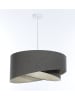 Licht-Erlebnisse Pendelleuchte Ø 40 x (T)90 cm in Weiß Grau