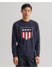 Gant Gant Pullover Sweatshirt Retro Shield mit Rundhalsauschnitt in blau