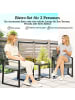 Outsunny Rattan Bistroset in Hellgrau 58L x 55B x 76H cm