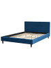Beliani 3-tlg Doppelbett FITOU in Blau/Braun