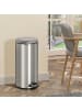 HOMCOM Treteimer in Silber 29,2L x 29,2B x 62,9H cm