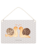 Mr. & Mrs. Panda Deko Schild Schnecken Liebe ohne Spruch in Grau Pastell