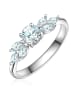 Trilani Ring aus Sterling Silber mit Zirkonia in silber