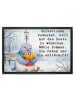 Mr. & Mrs. Panda Fußmatte Taube Winter Pommes Design mit Spruch in Weiß
