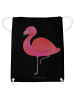 Mr. & Mrs. Panda Drawstring Bag Flamingo Classic ohne Spruch in Schwarz