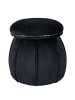 Kayoom Hocker Corin in schwarz - graphit