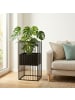 relaxdays Blumenständer "B" in Schwarz - (B)30.5 x (H)61 x (T)30.5 cm