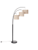 Beliani Stehleuchten CARONI in Beige/Schwarz - (W) 70 x (H) 178 x (L) 70 cm