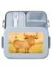 Mr. & Mrs. Panda Snackbox Sternzeichen Stier Design ohne Spruch in Blau Pastell