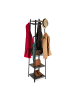 relaxdays Garderobenständer in Schwarz/ Grau - (B)43 x (H)181 x (T)43 cm