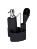 Wenko Küchengarnitur EMPIRE BLACK, 4in1 in Schwarz, (B) 12,5 x (H) 19 x (L) 11 cm