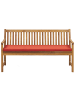 Beliani Gartenbank VIVARA in Braun/Rot - (W) 160 x (H) 88 x (L) 61 cm