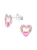 schmuck23 Silber Ohrringe  925 Herz 0,7 cm x 0,8 cm
