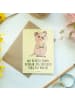 Mr. & Mrs. Panda Klappkarte Quokka Happy mit Spruch in Gelb Pastell