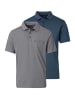 Casa moda Poloshirt Basic in Dunkelblau / grau