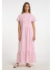 IZIA Damen Maxikleid Mit Allover-Print in Pink