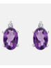 Diamant L'éternel Ohrringe aus 585 Weißgold mit 0.79 Karat Diamant mit Amethyst
