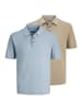 Jack & Jones Poloshirt Bluriley in Hellbraun / hellblau
