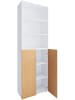 VCM  XL Holz Großer Schuhschrank Schuhkommode Lona 6 in Weiß / Buche